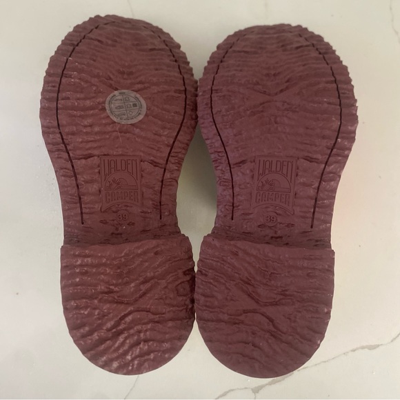 NWT CAMPER WALDEN TWINS MULTI COLOR BLOCK LEATHER SLIP ON LOAFERS SIZE 9 - Picture 6 of 7